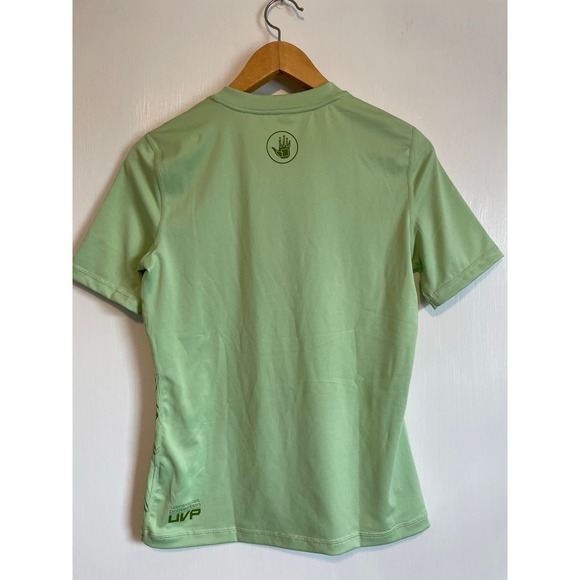 Body Glove green, short sleeve, active top stretchy logo. Size Small. - Picture 2 of 7